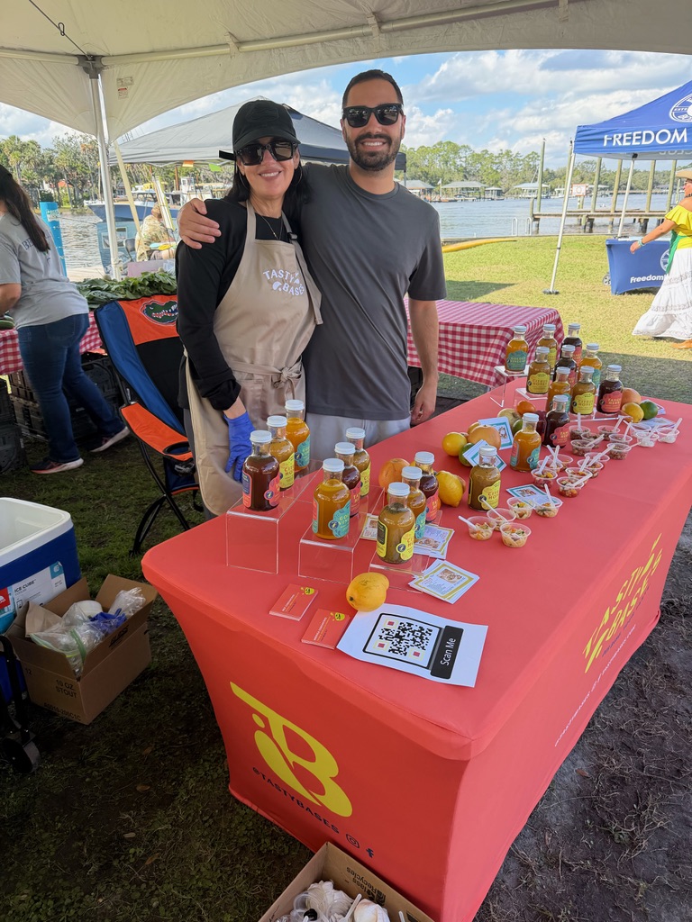 Happy vendors at market